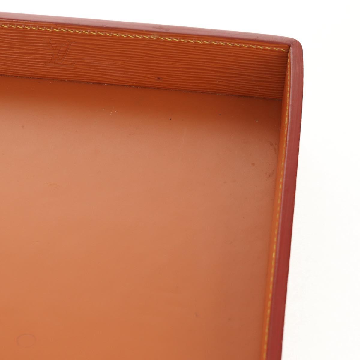 LOUIS VUITTON Epi Documents case Clutch Bag Zipangu Gold LV Auth ep11199A