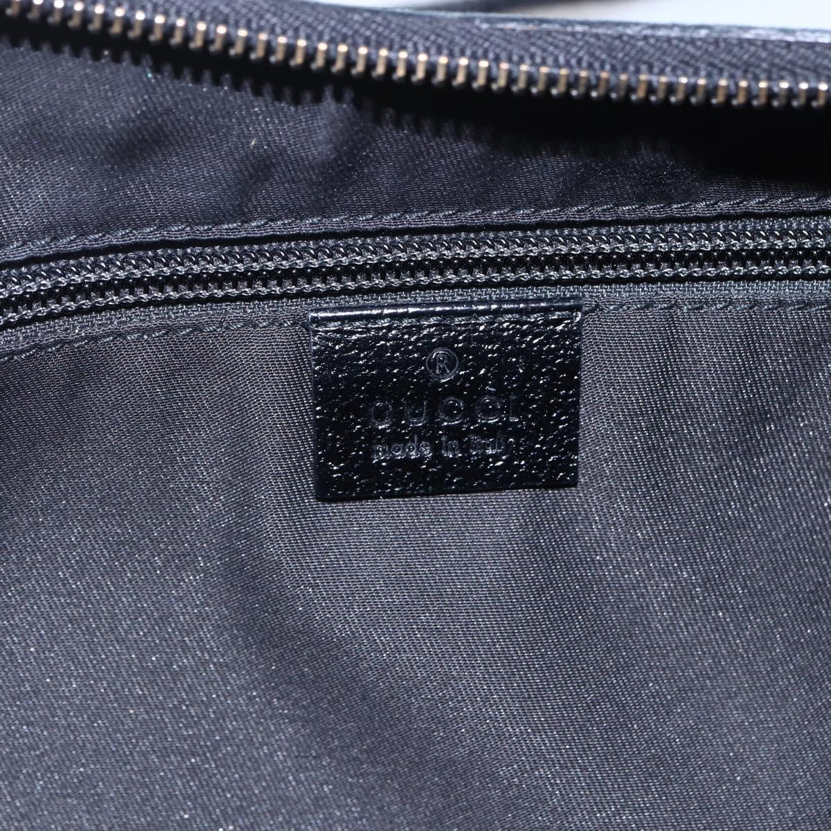GUCCI GG Canvas Shoulder Bag Black Silver 181092 Auth ep11202