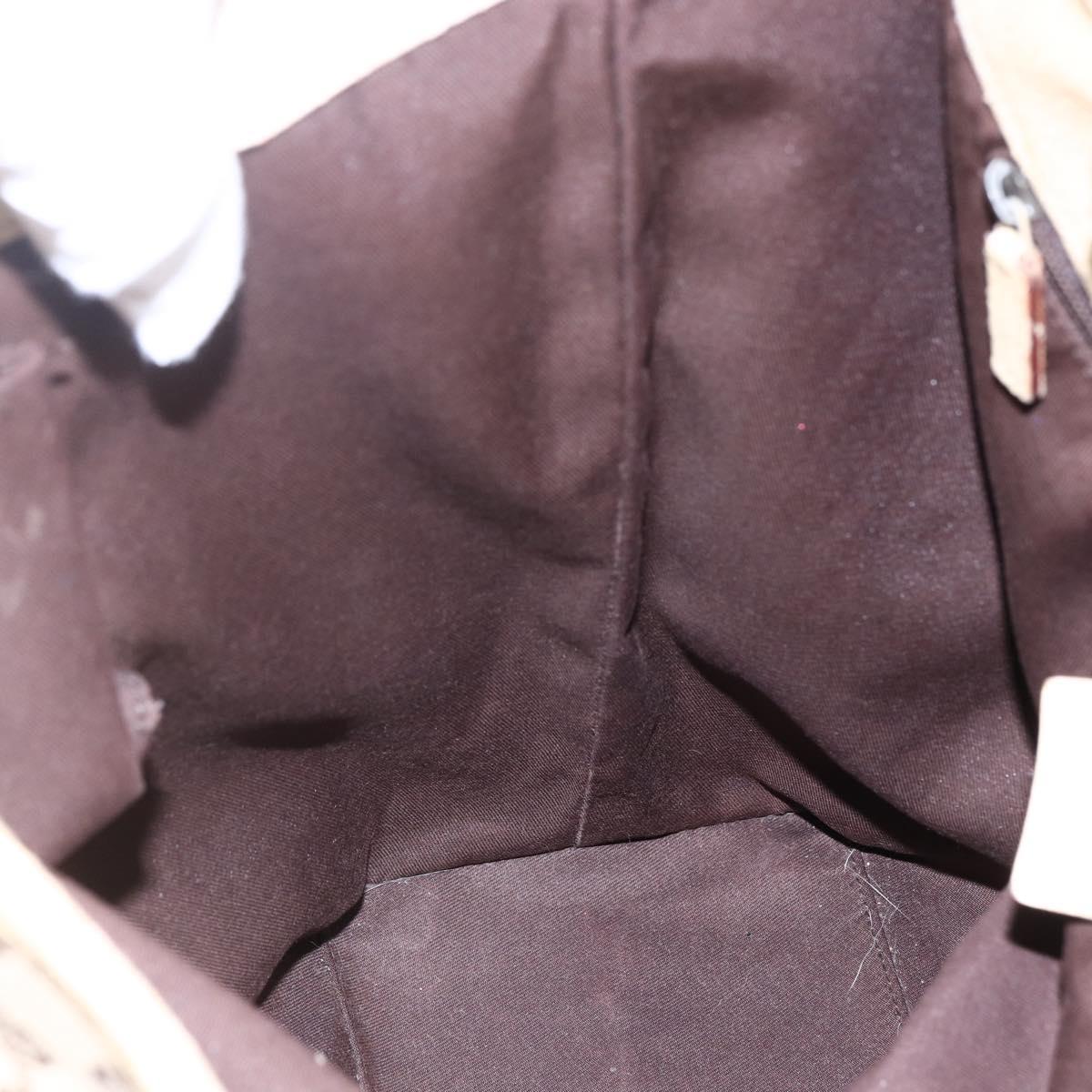 GUCCI GG Canvas Tote Bag Beige Gold 120836 Auth ep11204