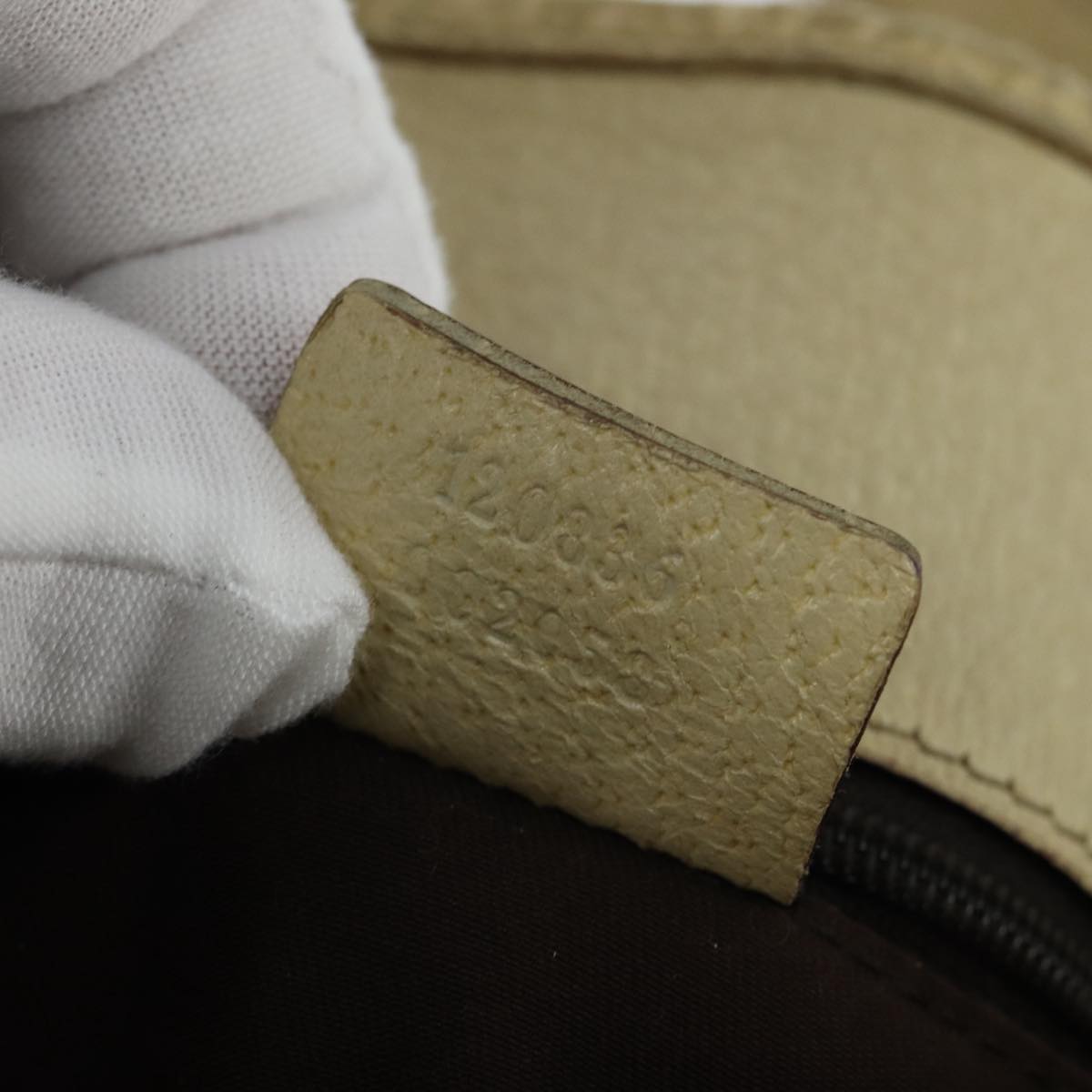 GUCCI GG Canvas Tote Bag Beige Gold 120836 Auth ep11204