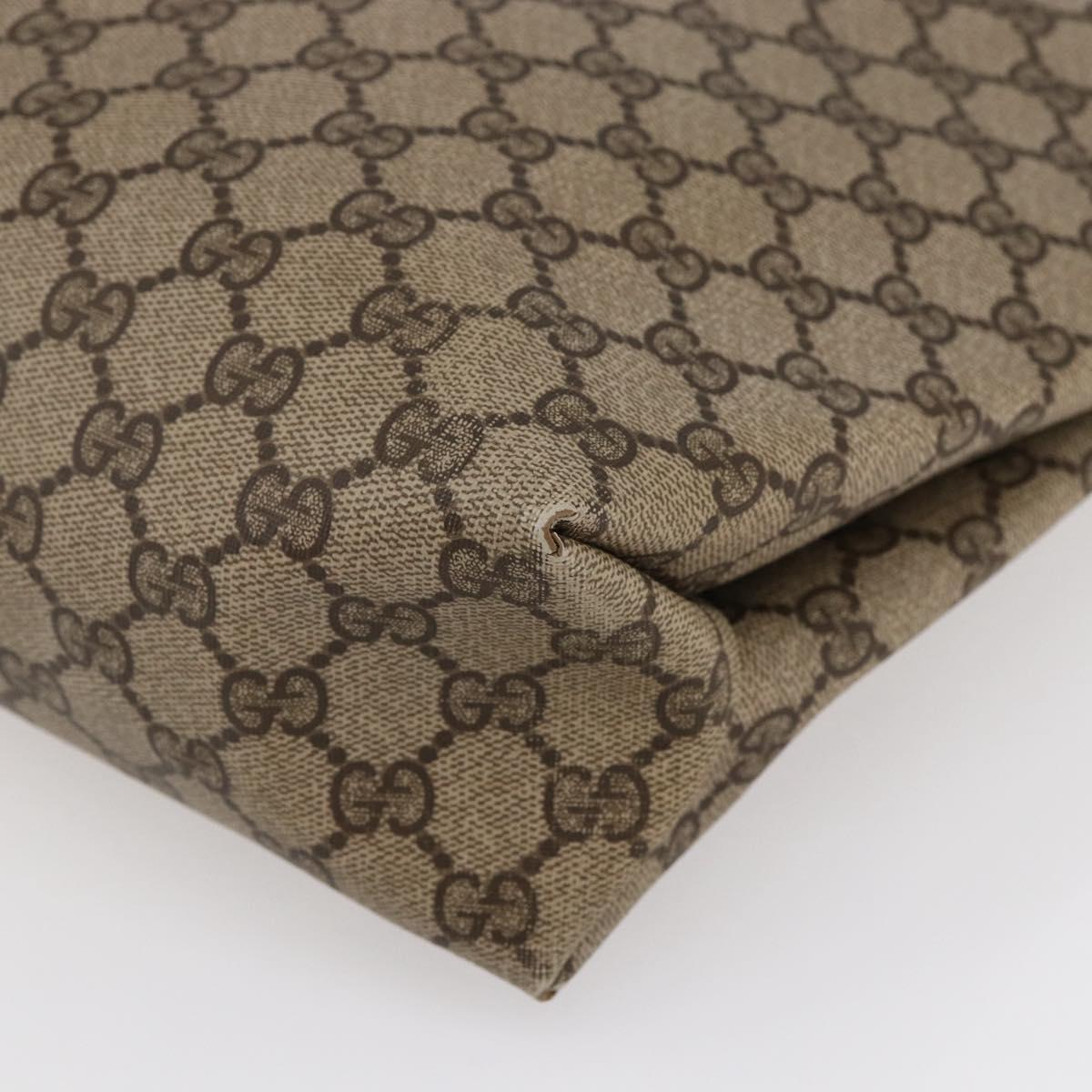 GUCCI GG Supreme Tote Bag PVC Beige Gold 39 02 061 Auth ep11212