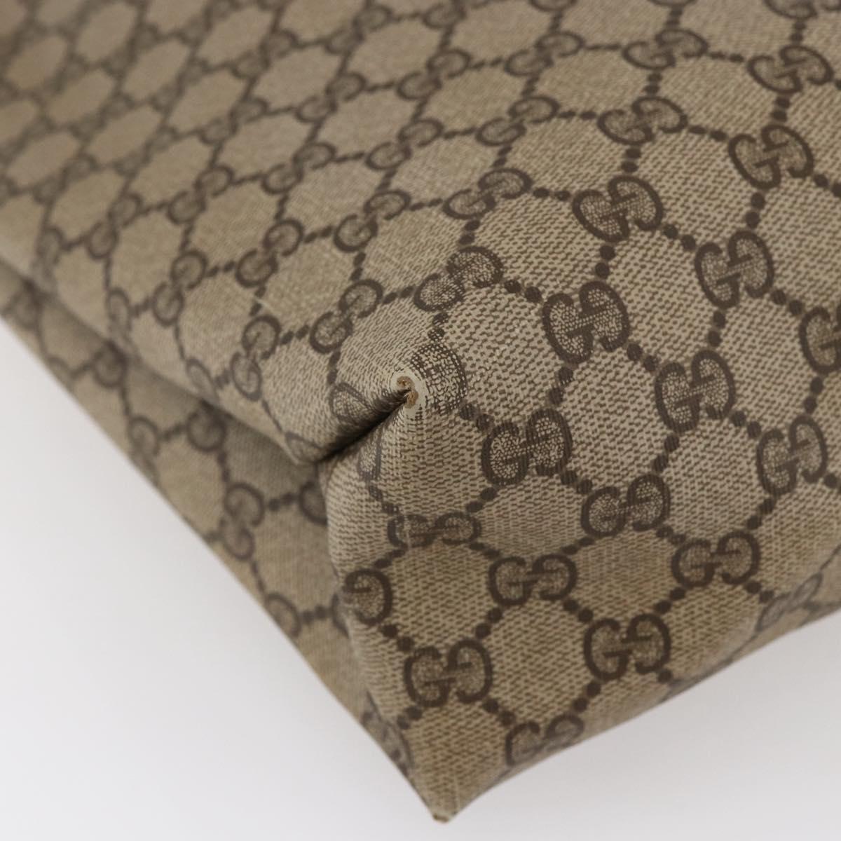 GUCCI GG Supreme Tote Bag PVC Beige Gold 39 02 061 Auth ep11212