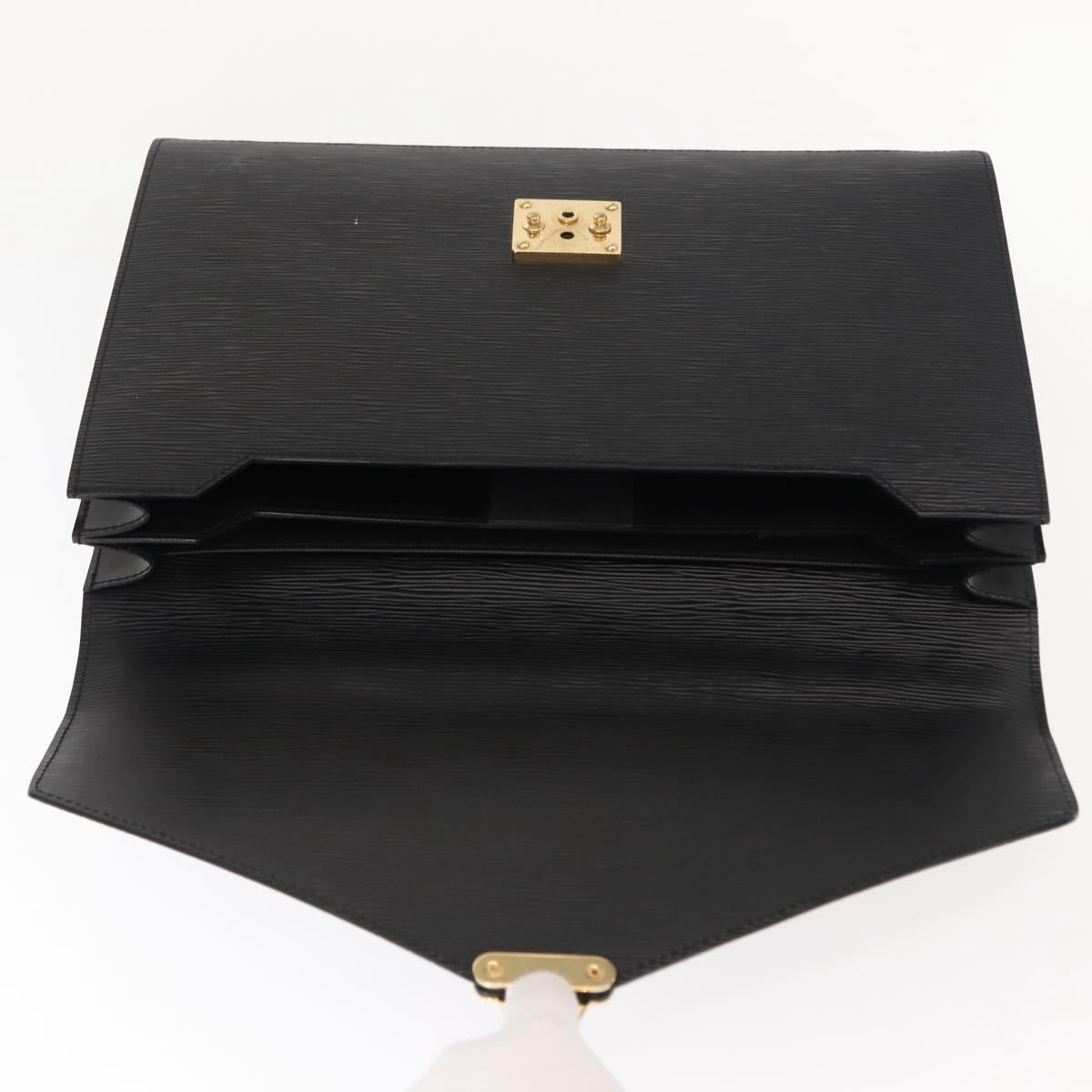 LOUIS VUITTON Epi Serviette Conseiller Business Bag Black M54422 LV Auth ep11214