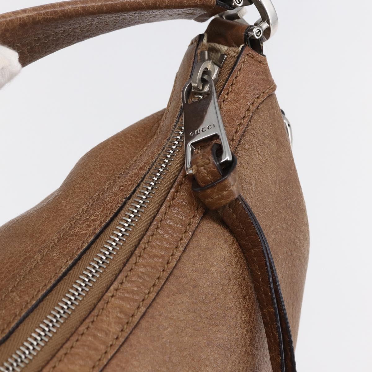 GUCCI Miss GG Hand Bag Leather 2way Brown Silver 326514 Auth ep11215