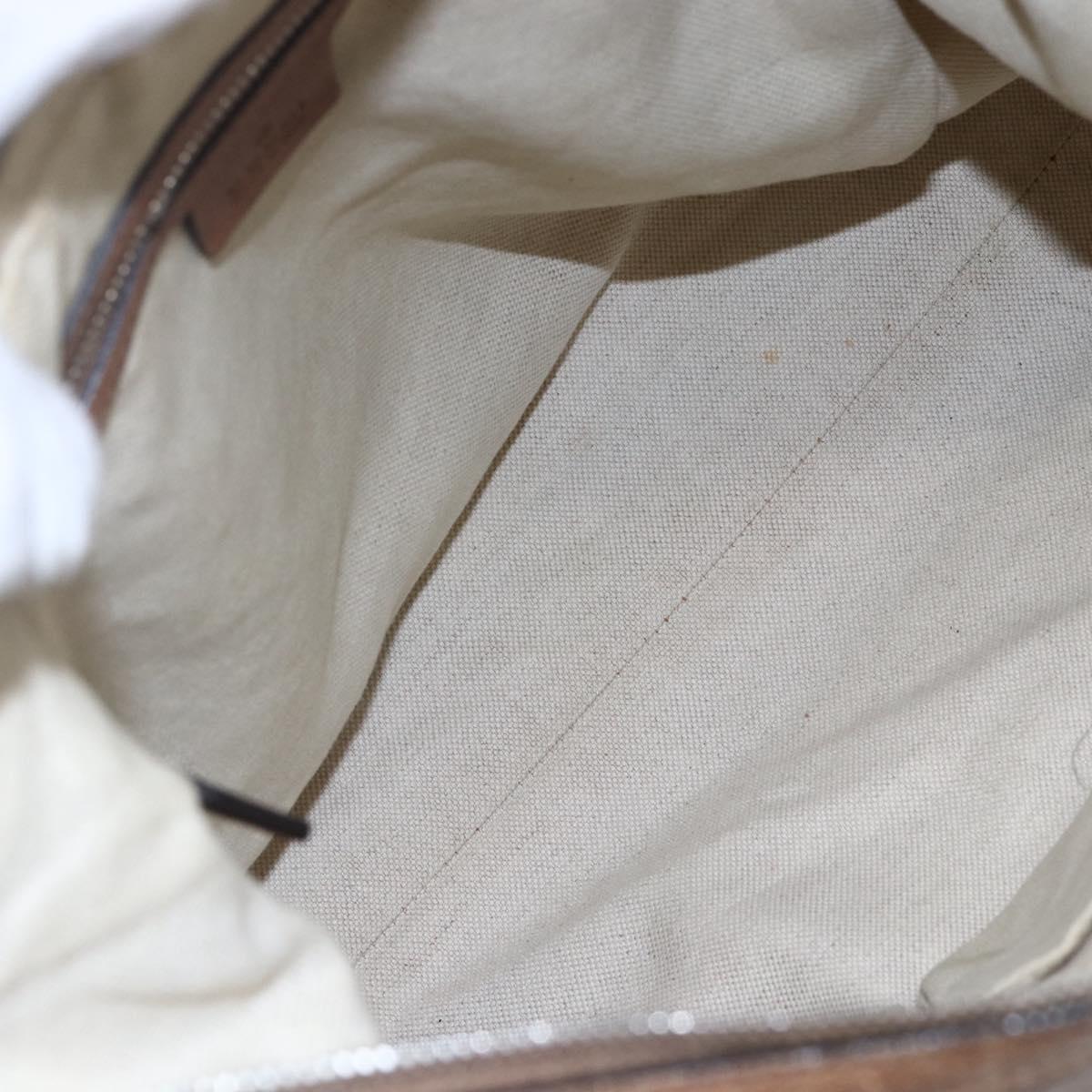 GUCCI Miss GG Hand Bag Leather 2way Brown Silver 326514 Auth ep11215