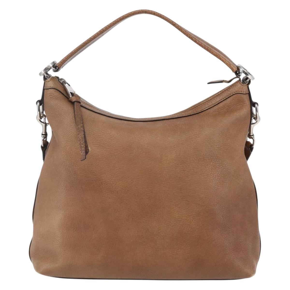 GUCCI Miss GG Hand Bag Leather 2way Brown Silver 326514 Auth ep11215