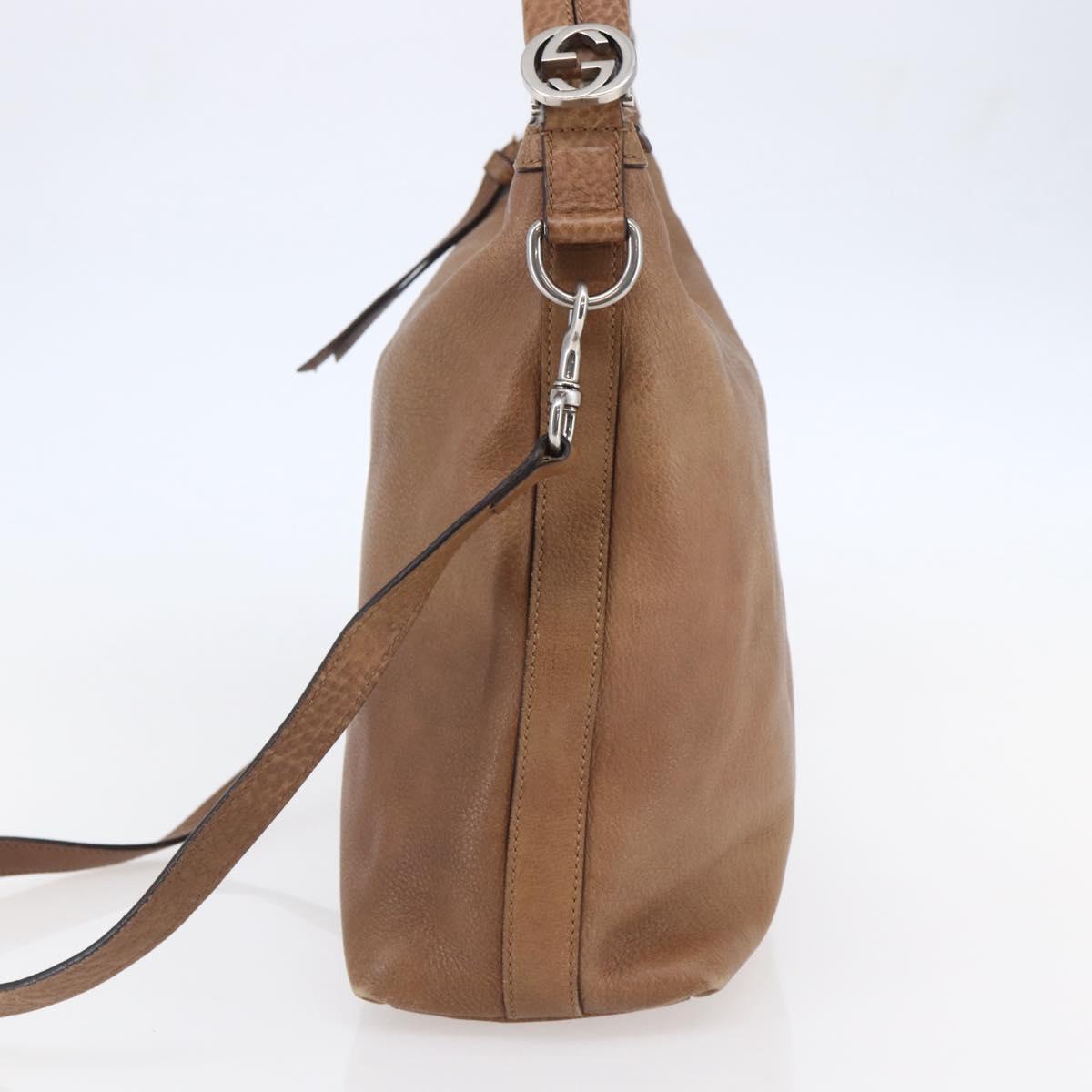 GUCCI Miss GG Hand Bag Leather 2way Brown Silver 326514 Auth ep11215