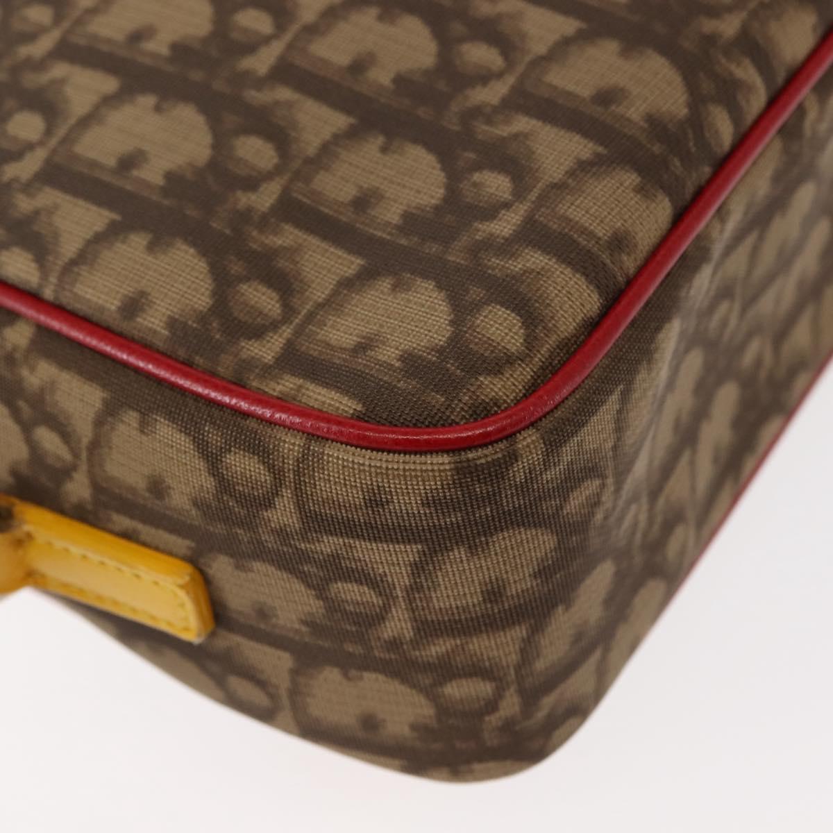 Christian Dior Trotter Canvas Shoulder Bag PVC Brown Rasta Color Auth ep11225