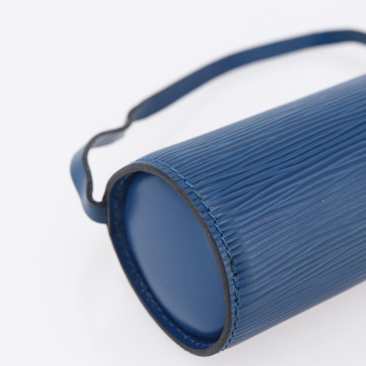LOUIS VUITTON Epi Soufflot Pouch Blue LV Auth ep11230