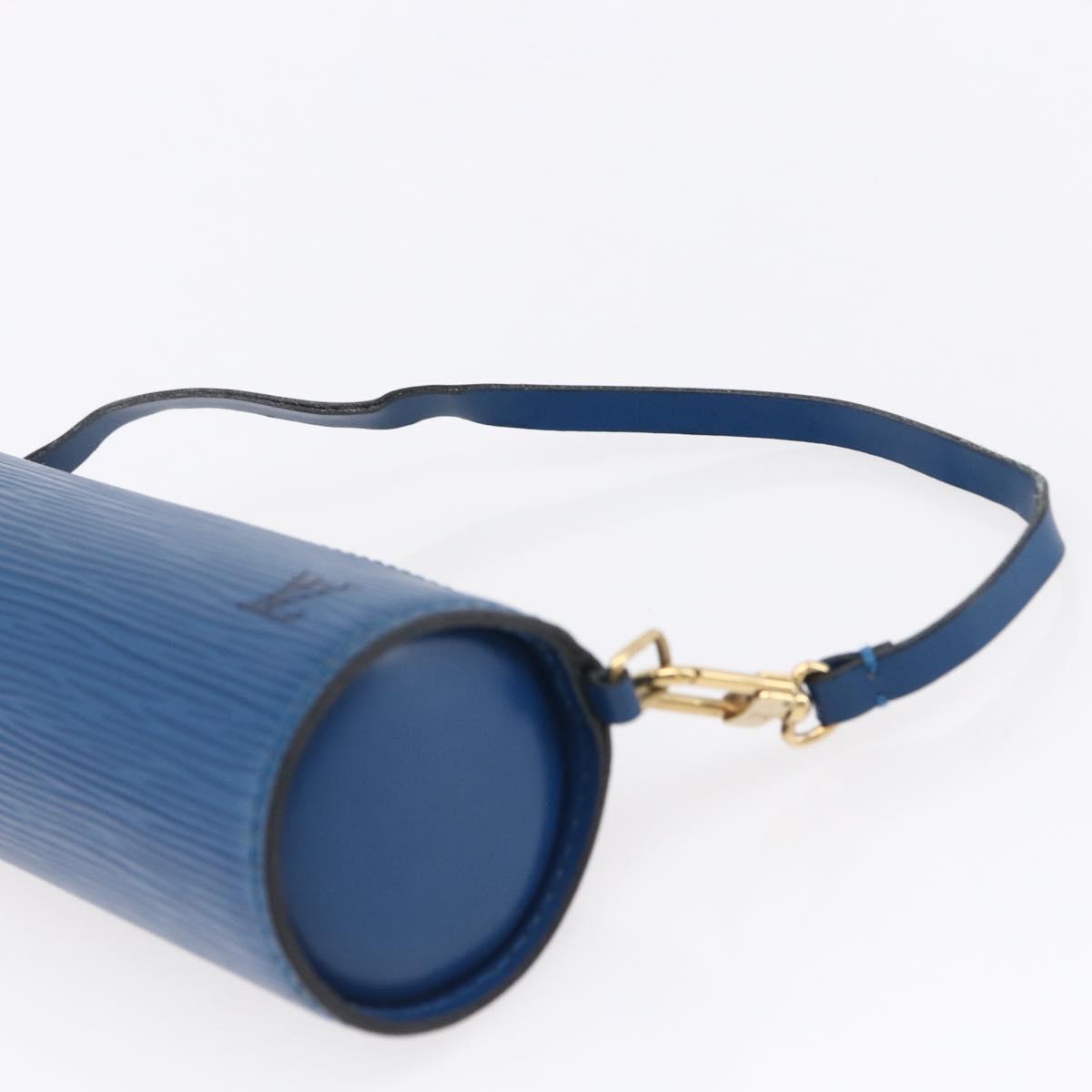 LOUIS VUITTON Epi Soufflot Pouch Blue LV Auth ep11230