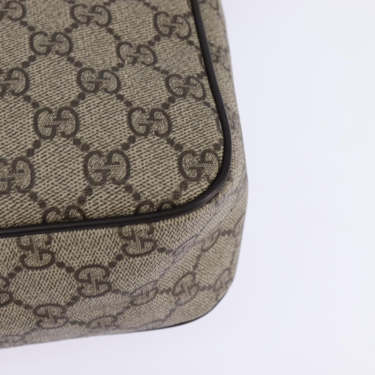 GUCCI GG Supreme Shoulder Bag PVC Beige Gold 201448 Auth ep11234