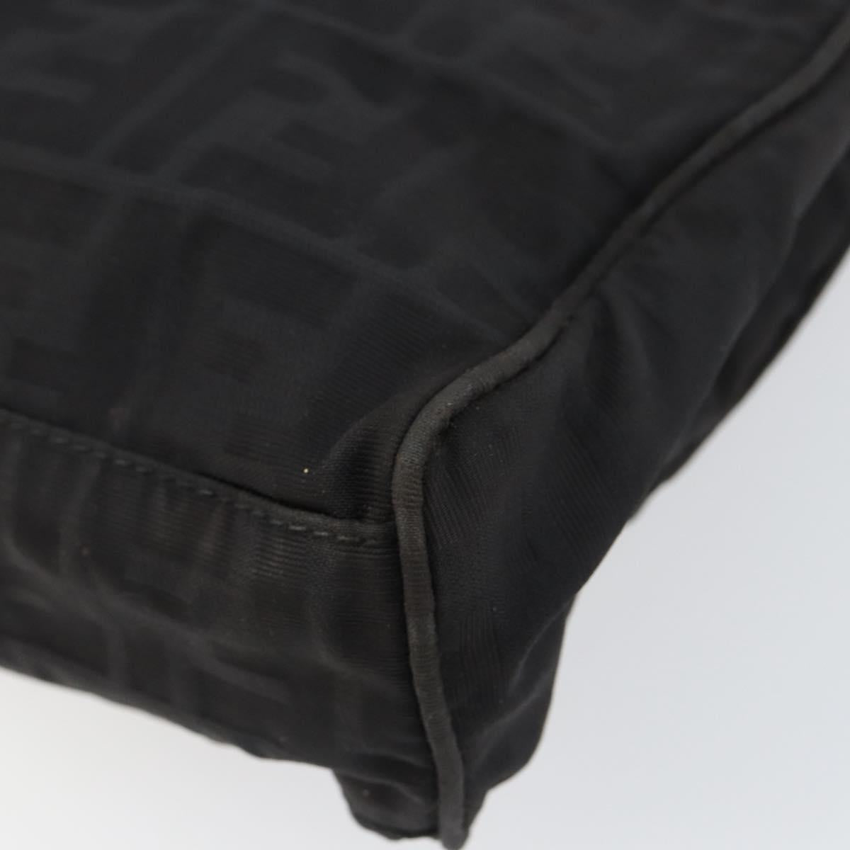 FENDI Zucca Canvas Hand Bag Black Auth ep11239