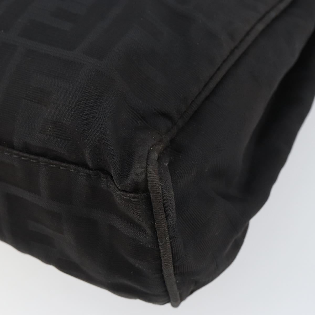 FENDI Zucca Canvas Hand Bag Black Auth ep11239