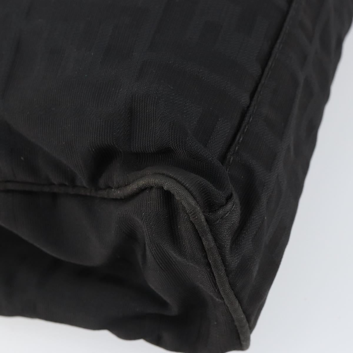 FENDI Zucca Canvas Hand Bag Black Auth ep11239