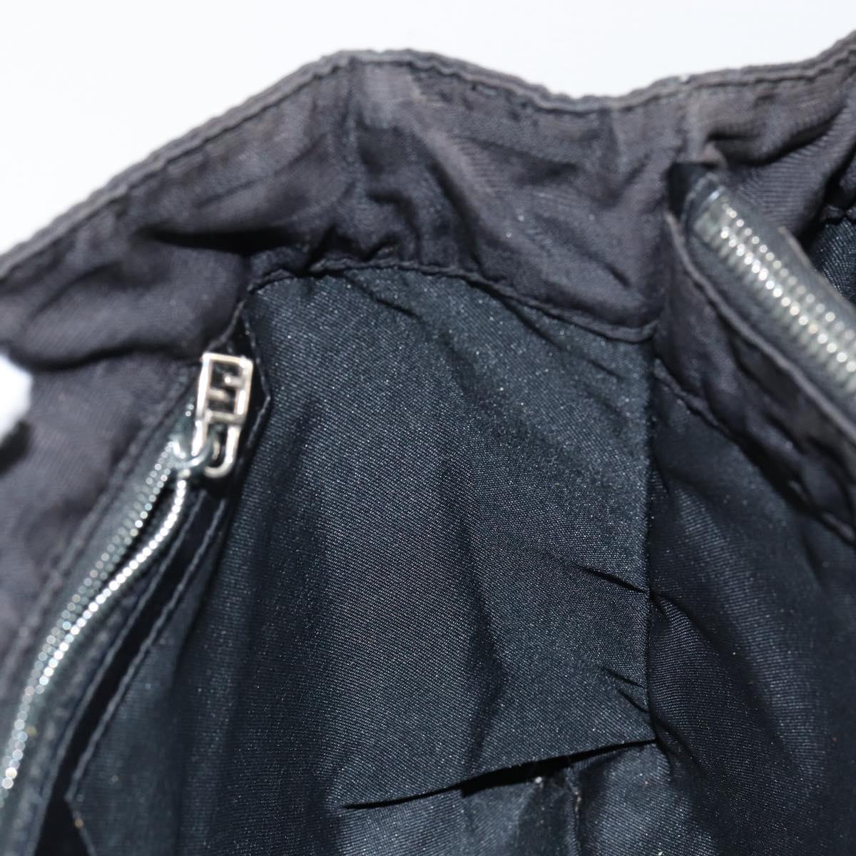 FENDI Zucca Canvas Hand Bag Black Auth ep11239