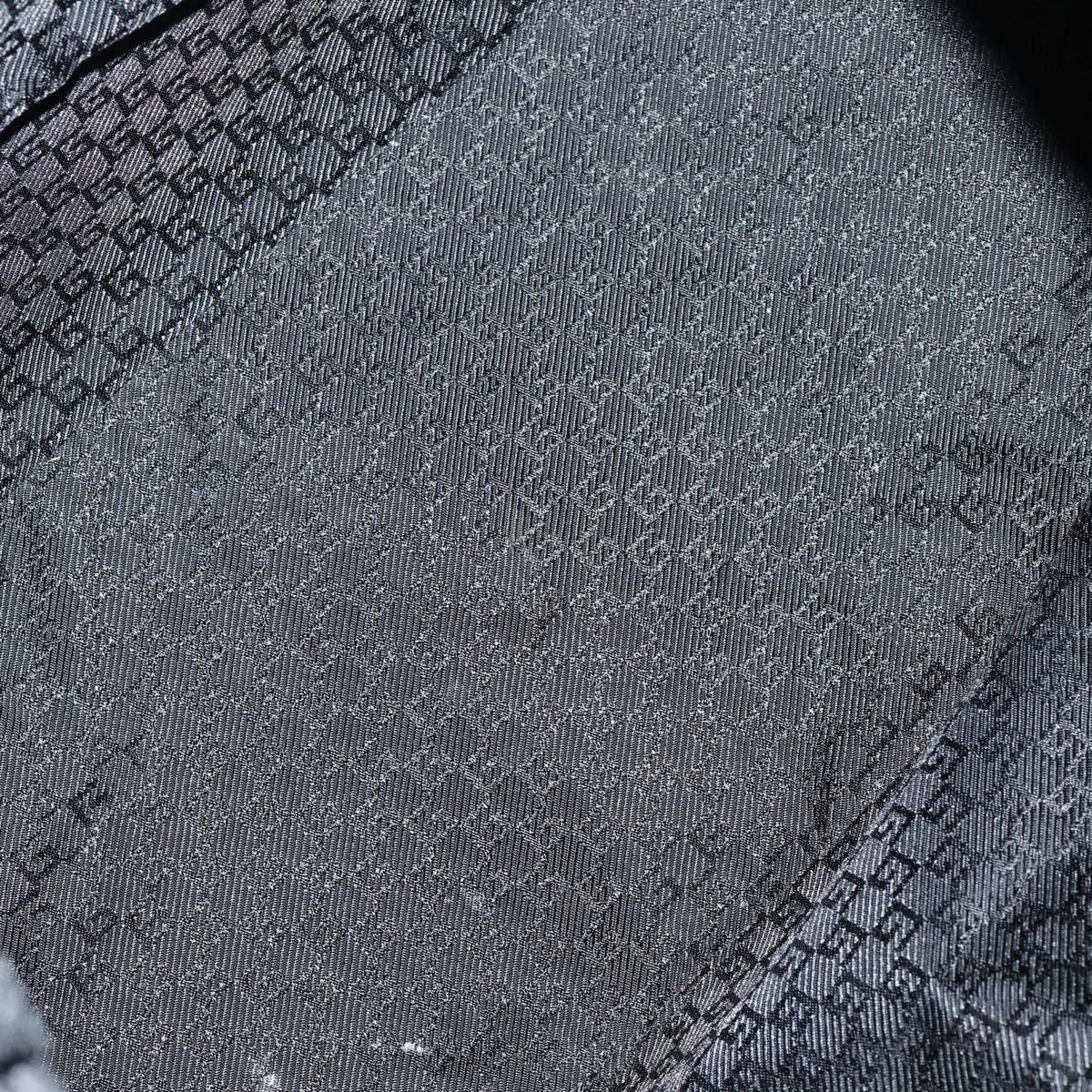 GUCCI Shoulder Bag Canvas Black Auth ep11240