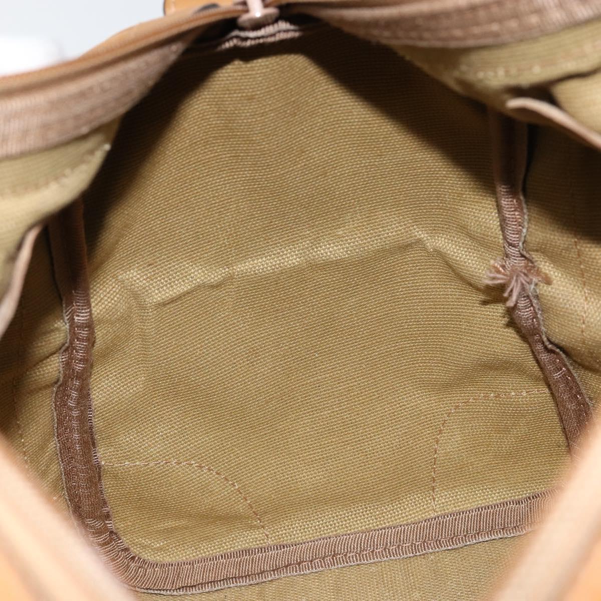 GUCCI Micro GG Canvas Boston Bag Beige Gold Auth ep11245