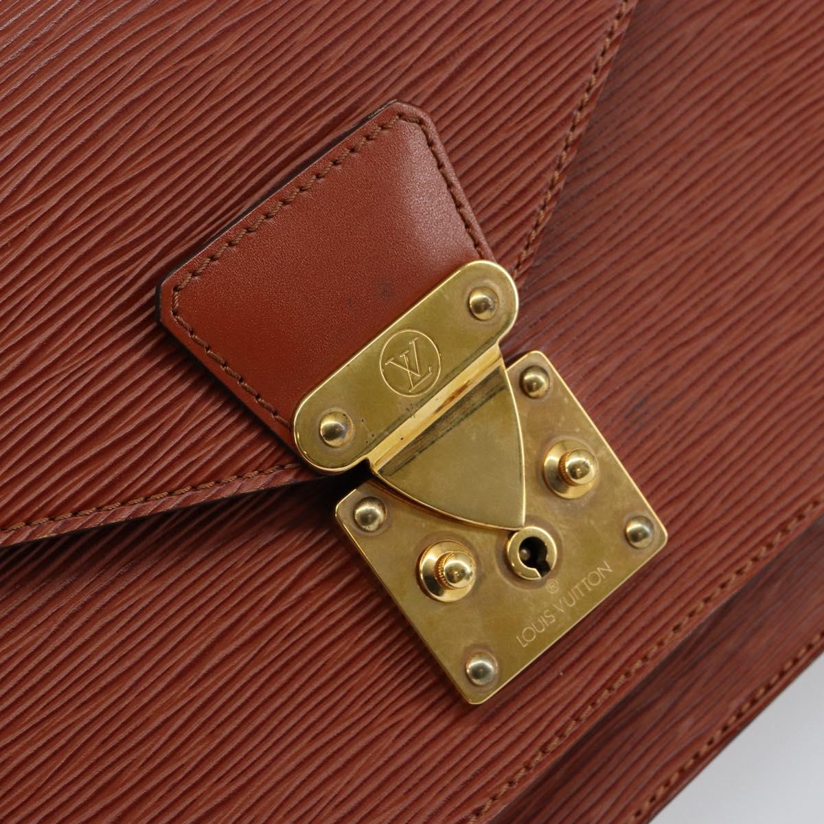 LOUIS VUITTON Epi Monceau 28 Hand Bag Brown M52123 LV Auth ep11246