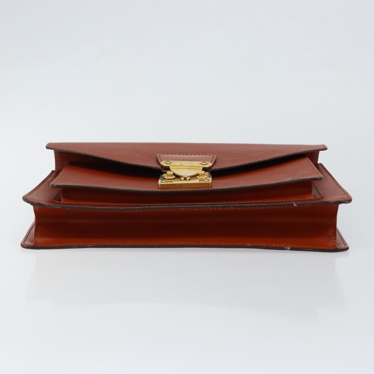 LOUIS VUITTON Epi Monceau 28 Hand Bag Brown M52123 LV Auth ep11246