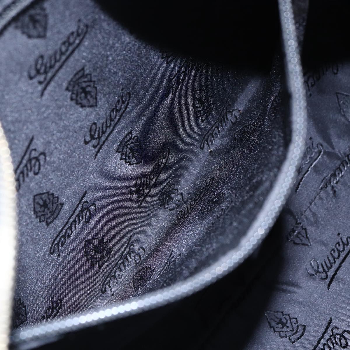 GUCCI GG Canvas Guccissima Shoulder Bag Leather Black Gold 201446 Auth ep11249