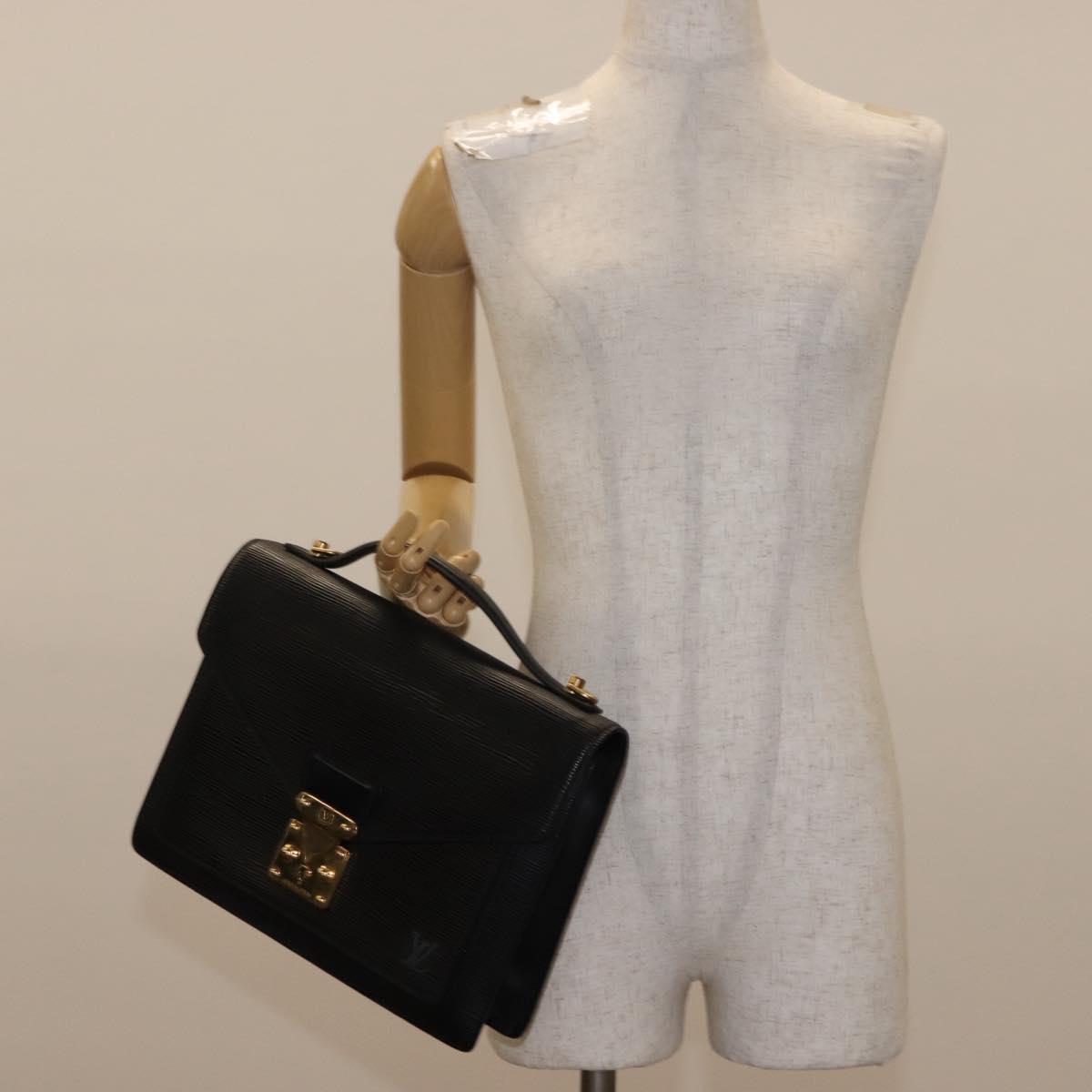 LOUIS VUITTON Epi Monceau 28 Hand Bag Black M52122 LV Auth ep11252