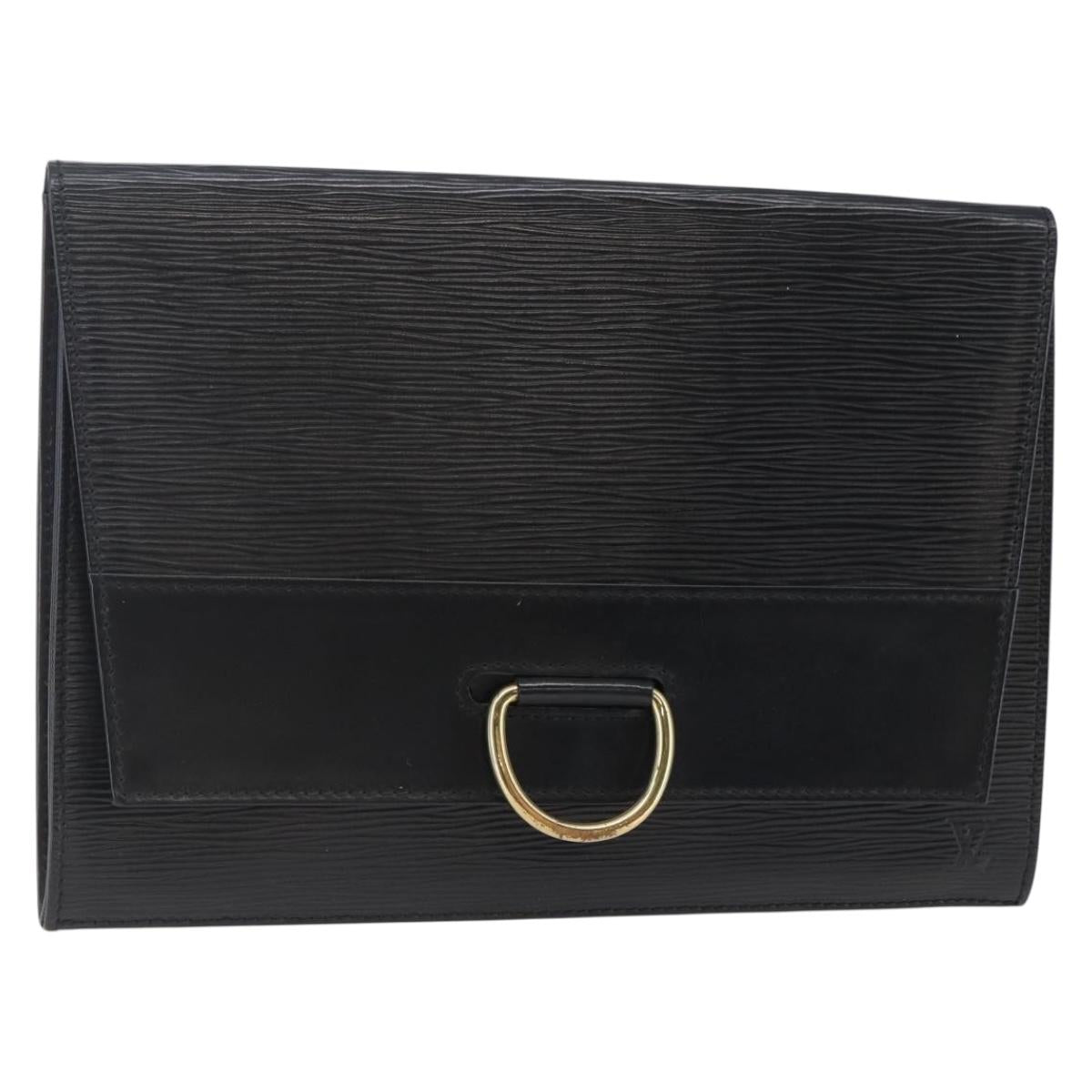 LOUIS VUITTON Epi Jena Clutch Bag Black M52722 LV Auth ep11254