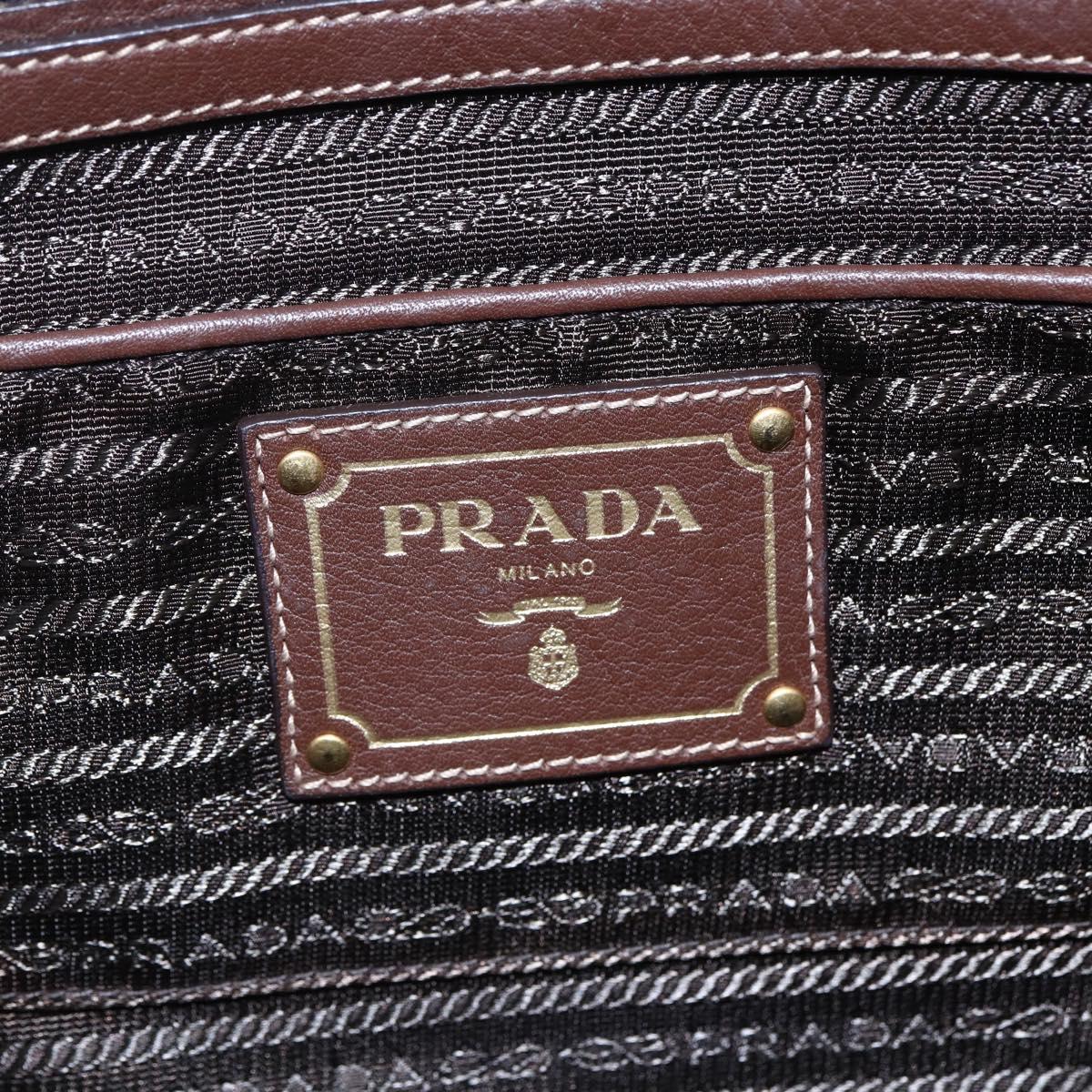 PRADA Tote Bag Nylon Khaki Gold Auth ep11268