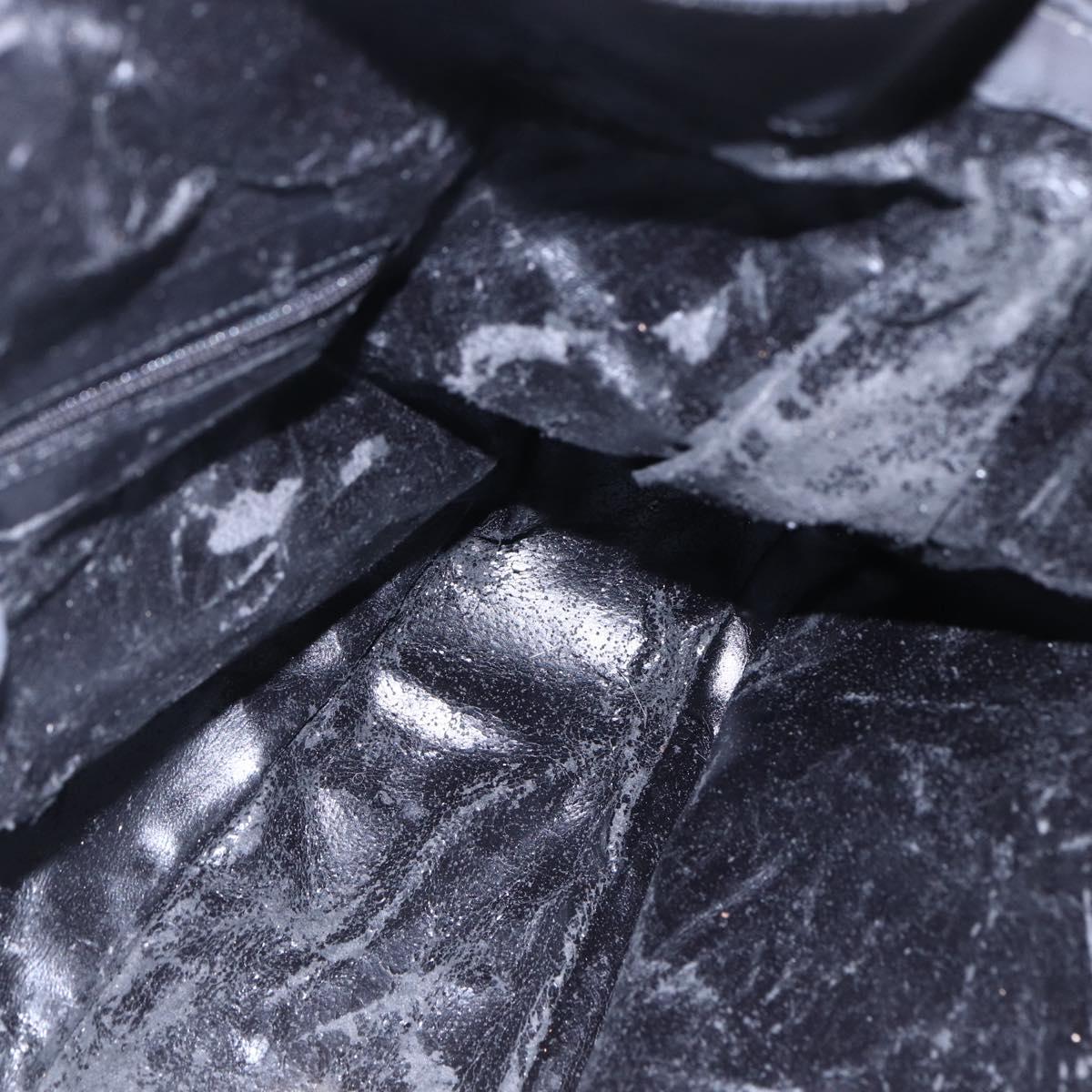 GUCCI Bamboo Shoulder Bag Suede Black Gold 001 1014 1577 Auth ep11269