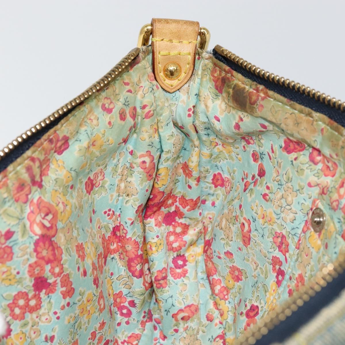 LOUIS VUITTON Monogram Denim Pouch Shoulder Bag Blue M95382 LV Auth ep11281