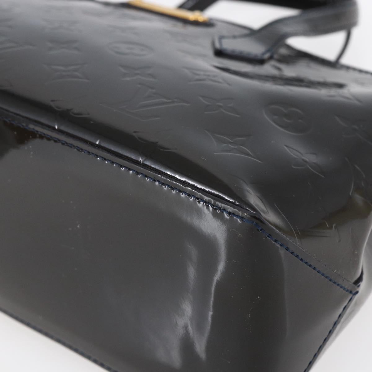 LOUIS VUITTON Vernis Wilshire PM Tote Bag Blue Infini M91451 LV Auth ep11286