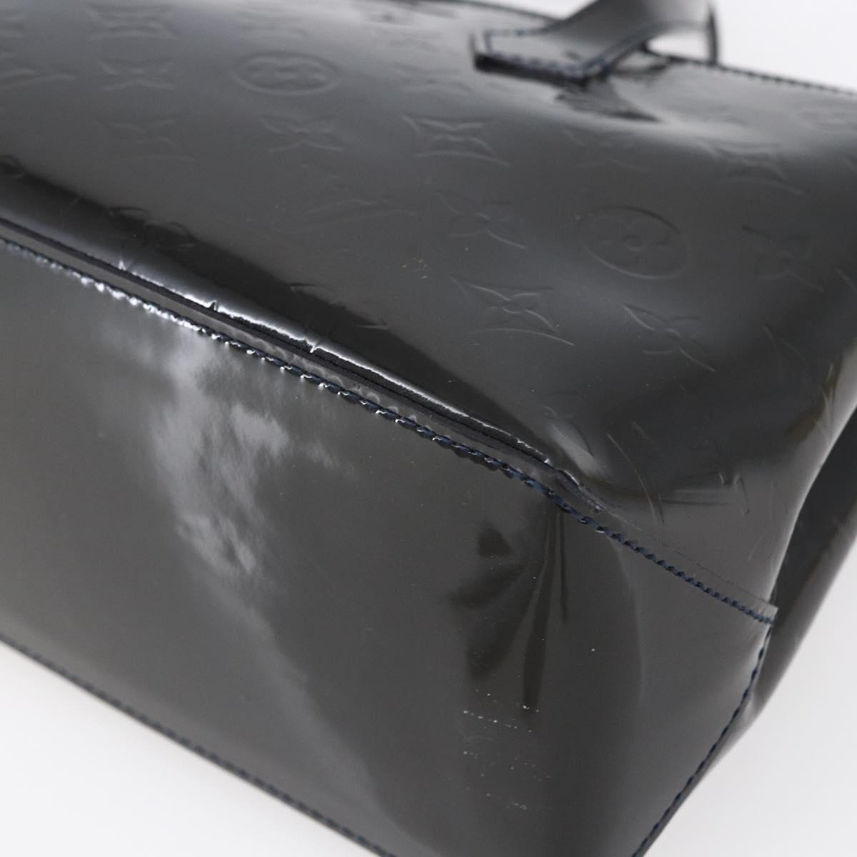 LOUIS VUITTON Vernis Wilshire PM Tote Bag Blue Infini M91451 LV Auth ep11286