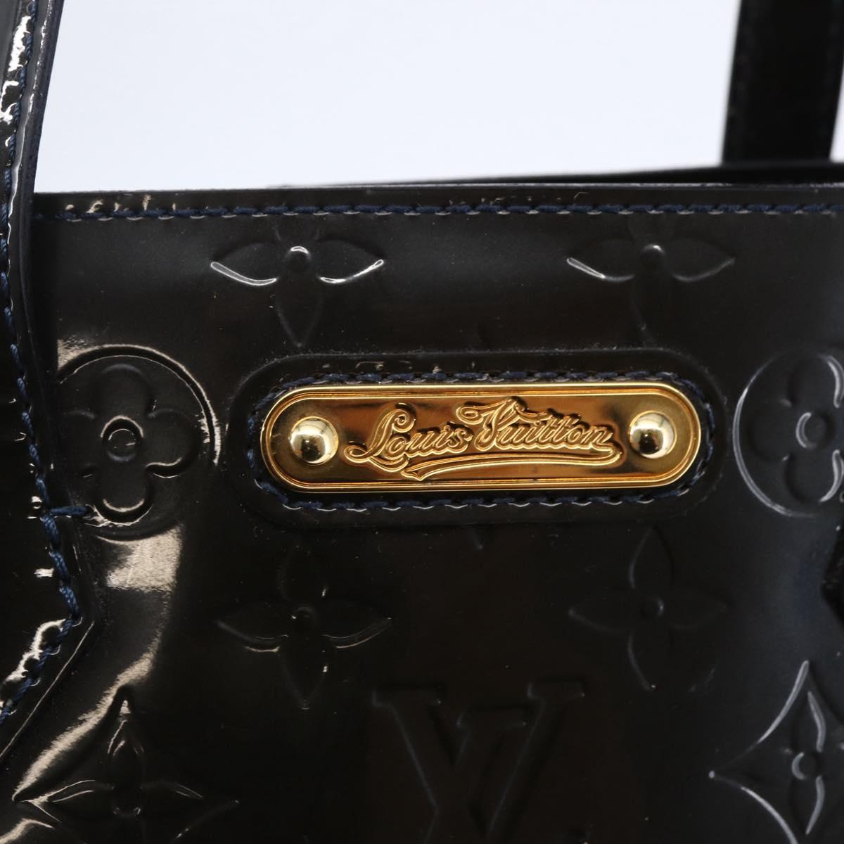 LOUIS VUITTON Vernis Wilshire PM Tote Bag Blue Infini M91451 LV Auth ep11286
