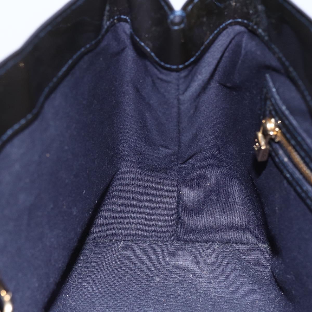 LOUIS VUITTON Vernis Wilshire PM Tote Bag Blue Infini M91451 LV Auth ep11286