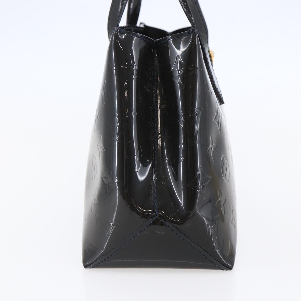 LOUIS VUITTON Vernis Wilshire PM Tote Bag Blue Infini M91451 LV Auth ep11286