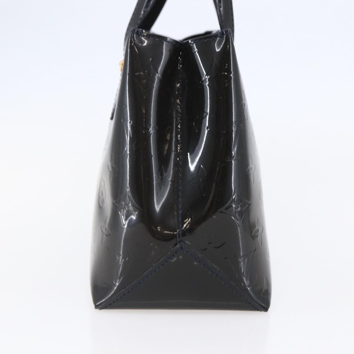 LOUIS VUITTON Vernis Wilshire PM Tote Bag Blue Infini M91451 LV Auth ep11286