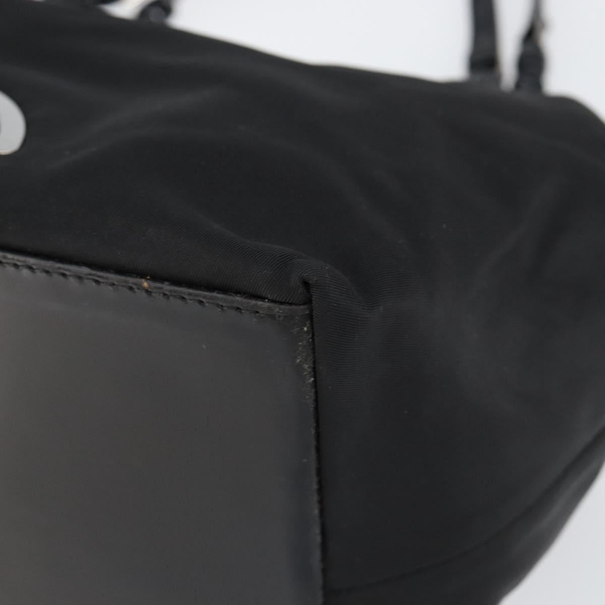 Christian Dior Maris Pearl Hand Bag Nylon Black Auth ep11290