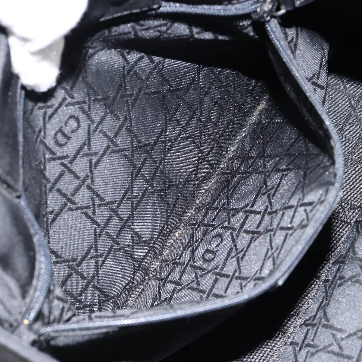 Christian Dior Maris Pearl Hand Bag Nylon Black Auth ep11290