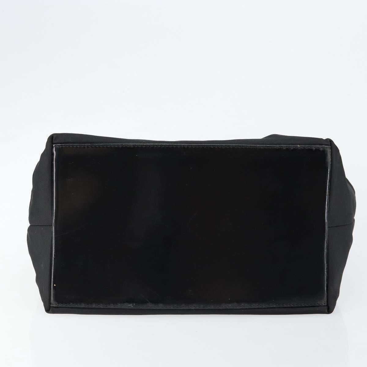 Christian Dior Maris Pearl Hand Bag Nylon Black Auth ep11290