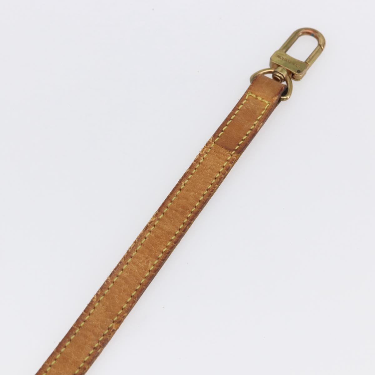 LOUIS VUITTON Shoulder Strap Leather 36.2"" Beige LV Auth ep11298