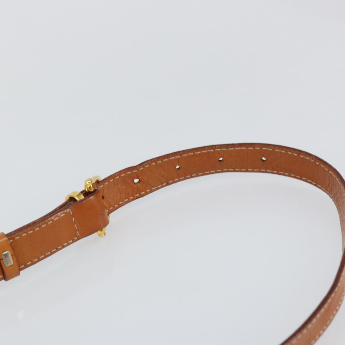 CELINE Macadam Canvas Shoulder Bag PVC Leather Brown Gold Auth ep11299