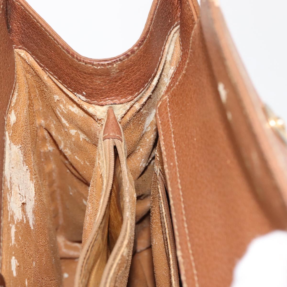 GUCCI Bamboo Hand Bag Leather Brown Gold 002 2853 0260 0 Auth ep11300