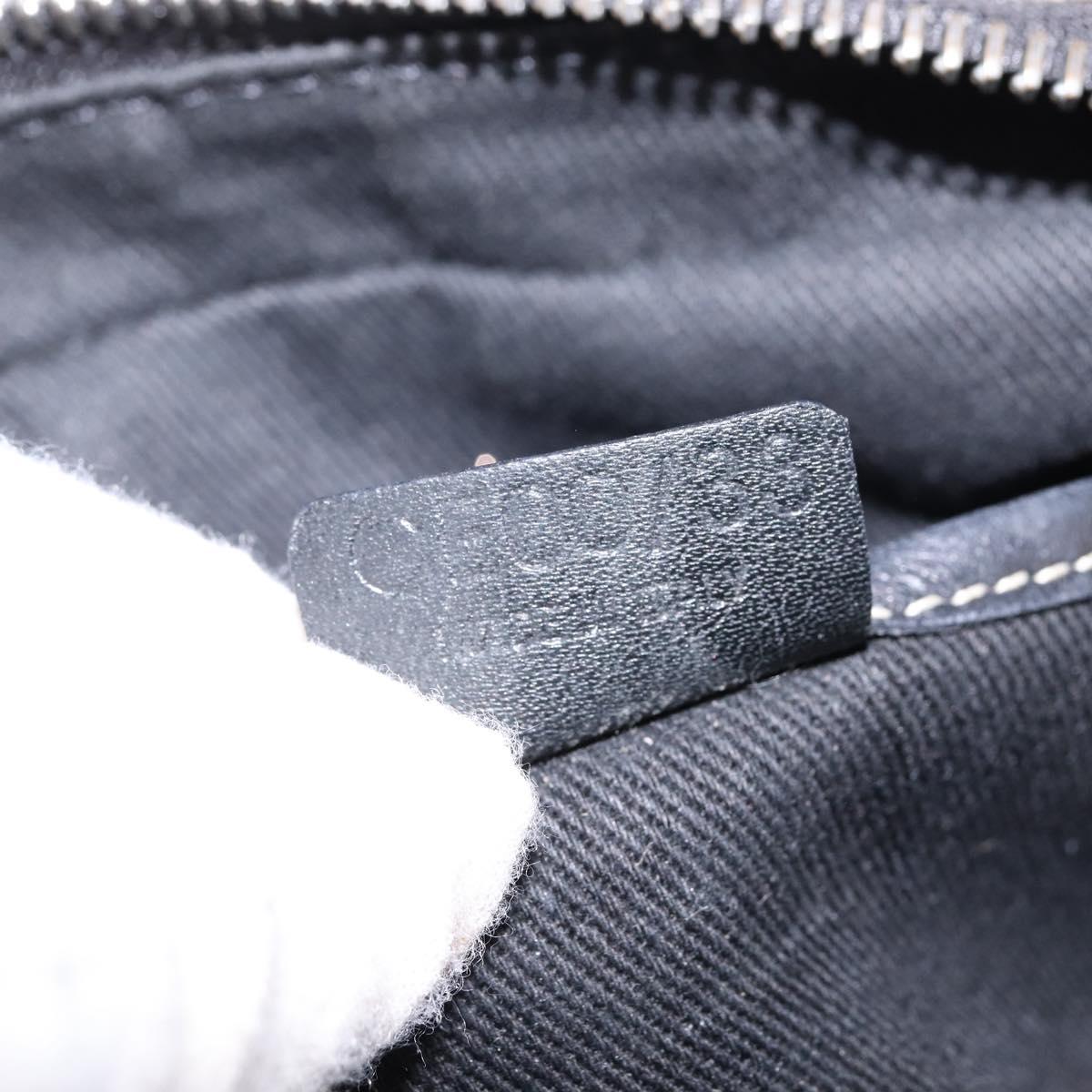 CELINE Macadam Canvas Shoulder Bag Navy Gold Auth ep11305