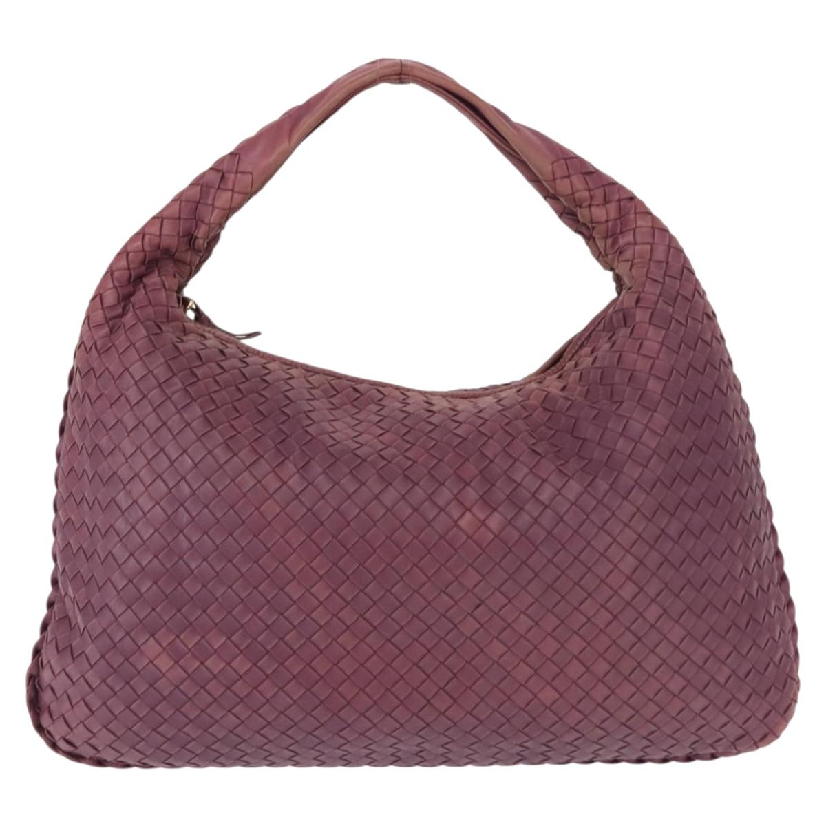 BOTTEGA VENETA INTRECCIATO Hobo Bag Leather Outlet Purple 115654 Auth ep11306