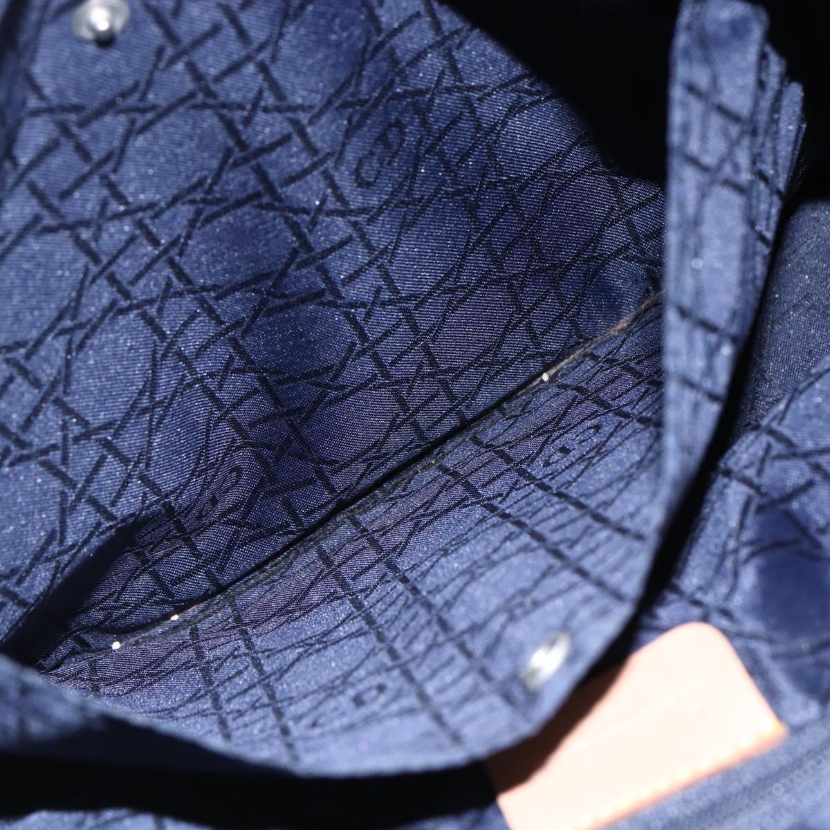 Christian Dior Maris Pearl Tote Bag Denim Navy Auth ep11309