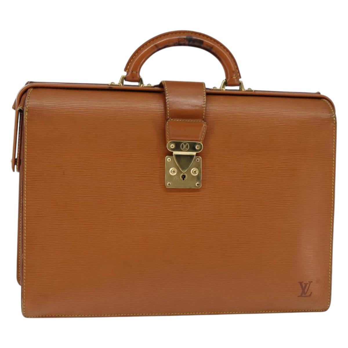 LOUIS VUITTON Epi Serviette Fermoir Bag Zipangu Gold M54358 LV Auth ep11319