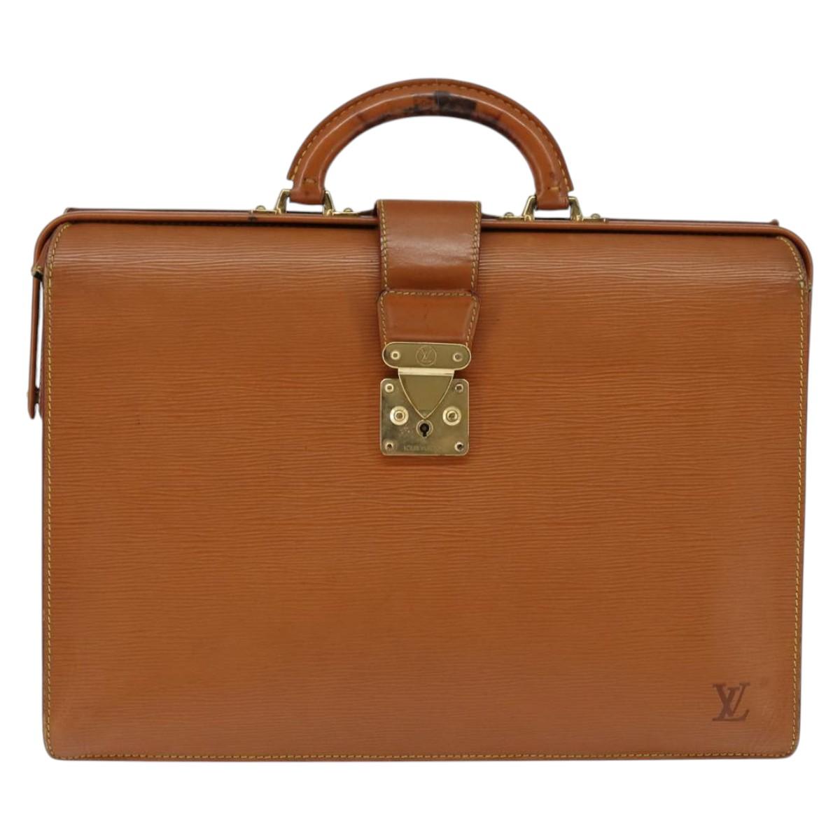 LOUIS VUITTON Epi Serviette Fermoir Bag Zipangu Gold M54358 LV Auth ep11319