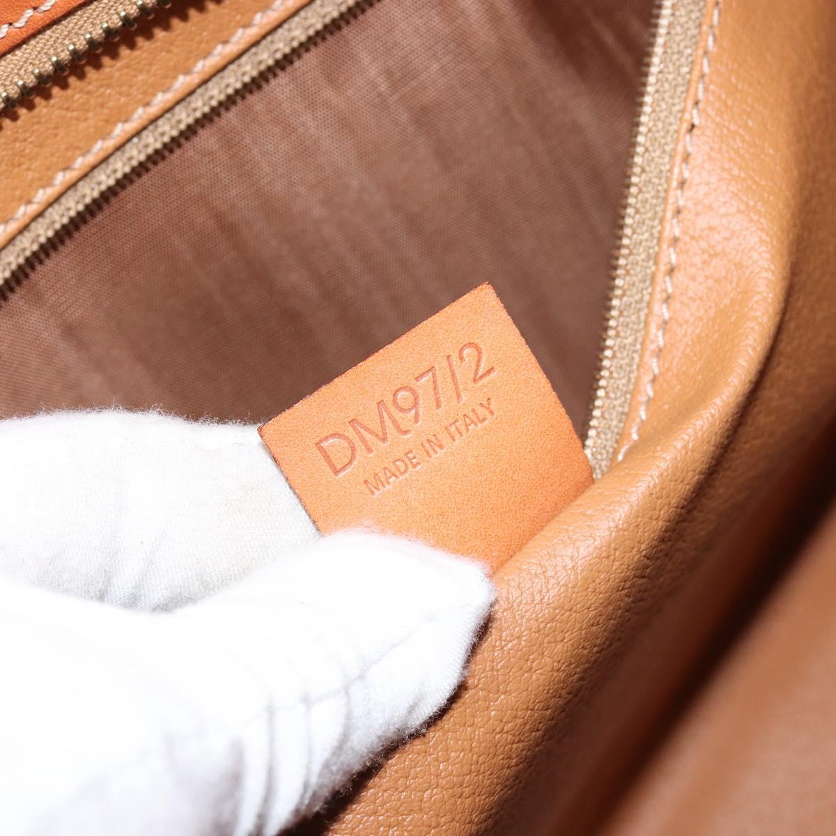 CELINE Macadam Canvas Tote Bag PVC Leather Brown Gold Auth ep11322