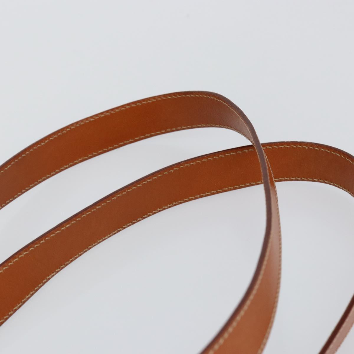 CELINE Macadam Canvas Tote Bag PVC Leather Brown Gold Auth ep11322