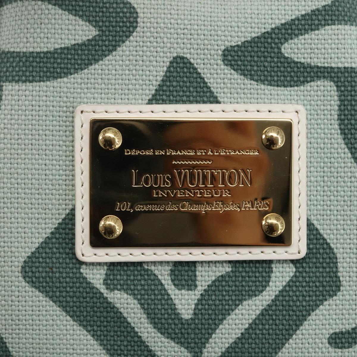 LOUIS VUITTON Cruise line Taicienne PM Bag Canvas Green M95678 LV Auth ep11328