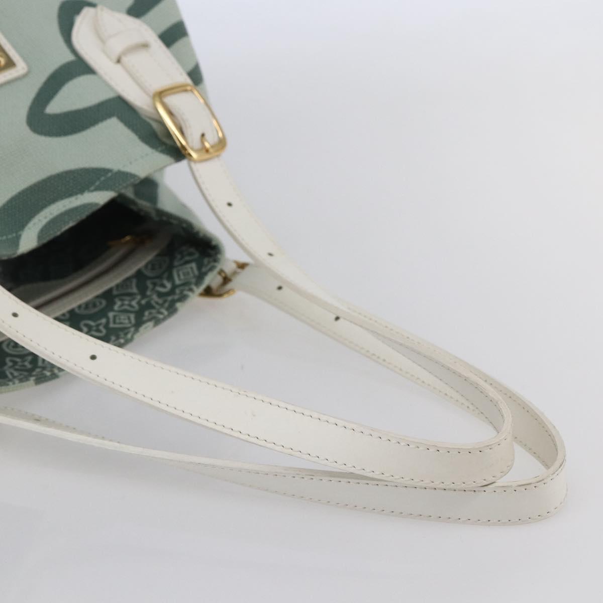 LOUIS VUITTON Cruise line Taicienne PM Bag Canvas Green M95678 LV Auth ep11328